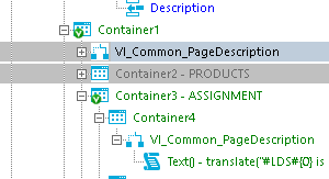 Description - Containerl VI _ Common_pageDescription [äE contained. ASSIGNMENT 'E ContainerA Text0 - is 